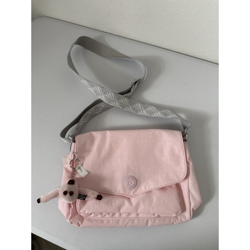 Kipling Bay KIB016 Shoulder Crossbody Messenger Bag Primrose Pink NWT $119 rare